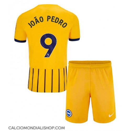 Maglie da calcio Brighton Joao Pedro #9 Seconda Maglia Bambino 2024-25 Manica Corta (+ Pantaloni corti)